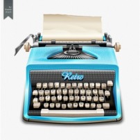 maquina-de-escribir-azul-claro_279-7802